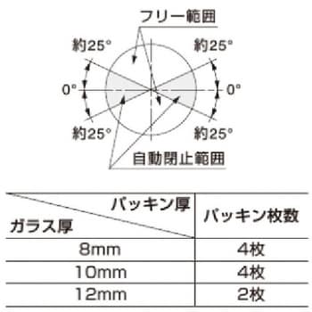 ステンレス鋼製ガラス扉用ピボットヒンジ BK1142F型 スガツネ(LAMP