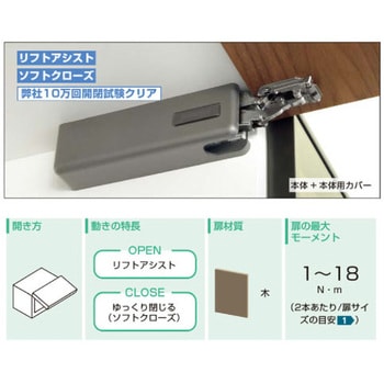 SFRAKI-NX-F-SN9-R リフトアシストステーWind ソフトクローズ式ヒンジ