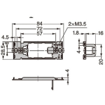 コンセントプレート取付枠 WCN370型 - LAMP(スガツネ工業)