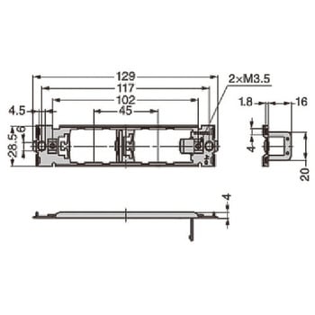 コンセントプレート取付枠 WCN370型 - LAMP(スガツネ工業)