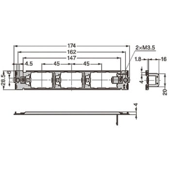 コンセントプレート取付枠 WCN370型 - LAMP(スガツネ工業)