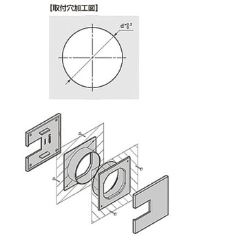 角型配線孔キャップ LSK型 LAMP(スガツネ工業)