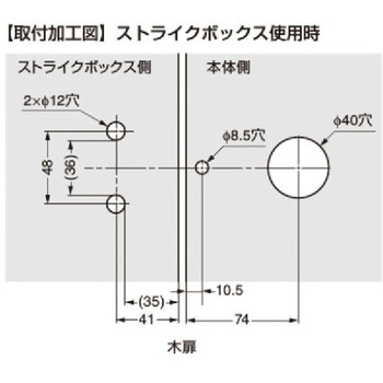 面付カマ錠 ストライクボックス HCZ-80型 LAMP(スガツネ)