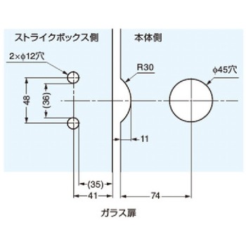 面付カマ錠 ストライクボックス HCZ-80型 LAMP(スガツネ)