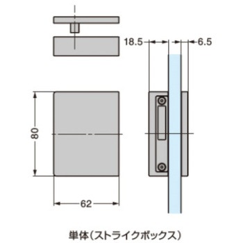面付カマ錠 ストライクボックス HCZ-80型 LAMP(スガツネ)