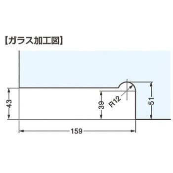 下部コーナー金具 M100E10QT型 LAMP(スガツネ)