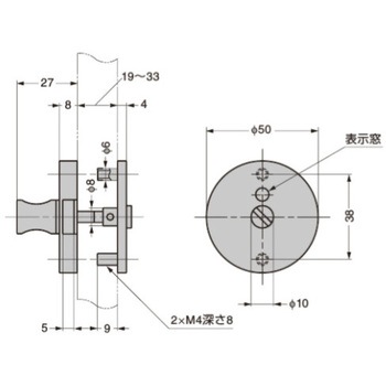 d line ラッチ錠 14-3476-P4-028 LAMP(スガツネ工業)