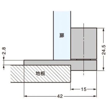 UV接着用ピボットヒンジ LAMP(スガツネ)