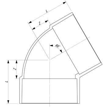 VU継手60°エルボ 東栄管機