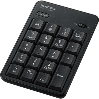 テンキー ワイヤレス 無線 Bluetooth 抗菌 静音 メンブレン エレコム