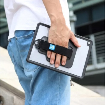 ARMOR-X - IP68 Waterproof Case with Hand Strap for iPad ( 9th/8th/7th ) [ Black ] ARMOR-X