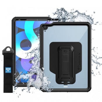 ARMOR-X - IP68 Waterproof Case with Hand Strap for iPad Air ( 4th ) [ Black ] ARMOR-X