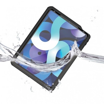 ARMOR-X - IP68 Waterproof Case with Hand Strap for iPad Air ( 4th ) [ Black ] ARMOR-X