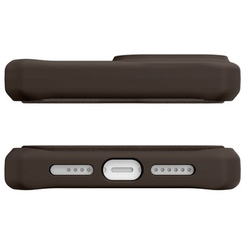 ITSKINS - Hybrid Folio Leather for iPhone 13 mini/12 mini [ Brown with real leather ] ITSKINS