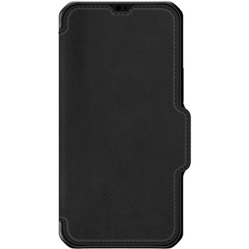 ITSKINS - Hybrid Folio Leather for iPhone 13 mini/12 mini [ Black with real leather ] ITSKINS