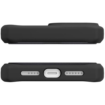 ITSKINS - Hybrid Folio Leather for iPhone 13 mini/12 mini [ Black with real leather ] ITSKINS