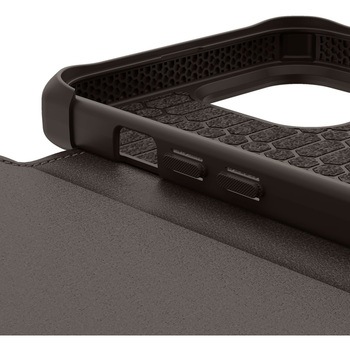 ITSKINS - Hybrid Folio Leather for iPhone 13 Pro [ Brown with real leather ] ITSKINS