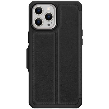 ITSKINS - Hybrid Folio Leather for iPhone 13 Pro [ Black with real leather ] ITSKINS