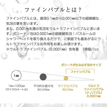 マイクロバブルシャワーヘッド ボリーナワイド 田中金属製作所
