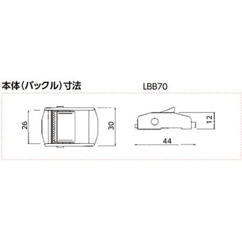 LBB70B E45 ラッシングベルト軽荷重用 1本 オーエッチ工業 【通販