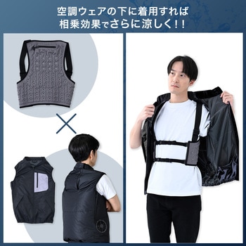 AQF-V1 気化熱 水冷式ベスト 冷却ベスト 水だけ ミズフィット MIZUfit