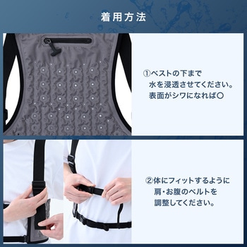 AQF-V1 気化熱 水冷式ベスト 冷却ベスト 水だけ ミズフィット MIZUfit