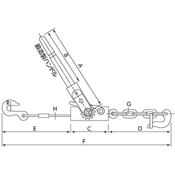 ON-8 ワイヤー荷締機シメロンX 1台 オーエッチ工業 【通販サイトMonotaRO】