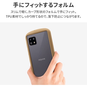 AQUOS sense6 SH-54B/SHG05 耐衝撃背面クリアケース 「madeu」 ストラップホール付 ゲンキ