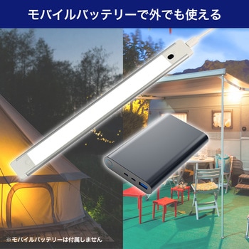 LEDバーライト 多目的灯 USB電源 30cm スイッチ点灯  取付用マグネット付き ELPA