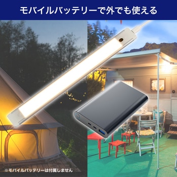 LEDバーライト 多目的灯 USB電源 30cm スイッチ点灯  取付用マグネット付き ELPA