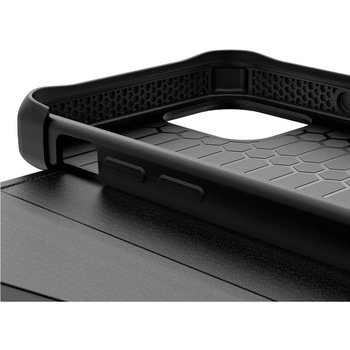 Hybrid Folio Leather for iPhone 12/12 Pro [ Black with RE:CYCLED Leather ] ITSKINS