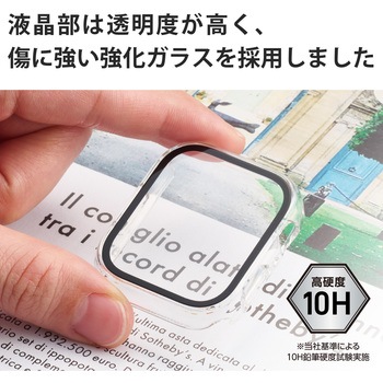 アップルウォッチ シリーズ 7 [ 45mm ] 保護ケース 全面保護 ガラス PC素材 高透明 硬度10H 液晶 側面保護 エレコム