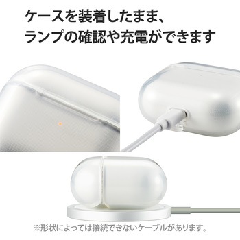 AirPods 第3世代 ケース ソフト TPU カラビナ付 ワイヤレス充電対応 エレコム