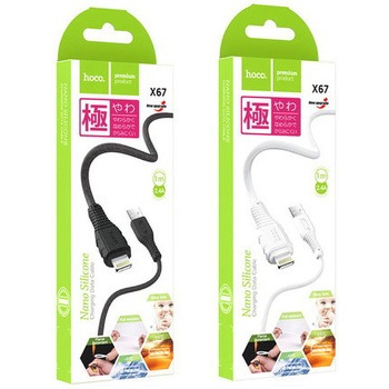 hoco X67 nanoシリコンケーブル 2.4A USB-A to iOS hoco