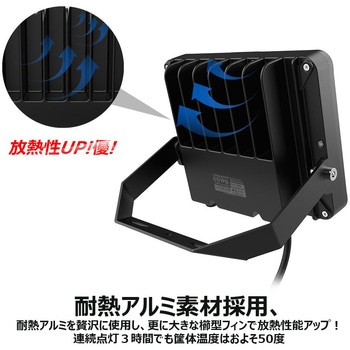 LED投光器 60W 10200LM 耐熱 昼白色 耐熱アルミ合金 仕様 GOODGOODS(グッド・グッズ)