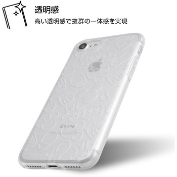 iPhone SE(第2世代)/ 8 / 7 ディズニー/TPUソフト キラキラ/ミッキー レイ・アウト