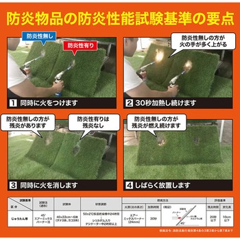 防炎 人工芝ロールマット(防炎性能試験適合品) YAMAZEN(山善)