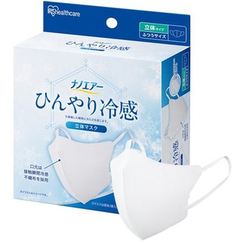 【接触冷感】ひんやり冷感立体マスク ふつうサイズ 30枚入 ナノエアー アイリスオーヤマ