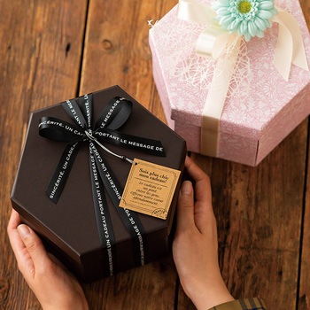 クラシカルモダン六角二段貼箱 HEADS(ヘッズ)