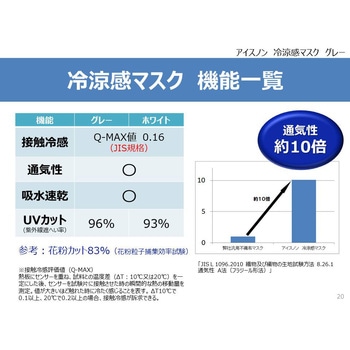 アイスノン 冷涼感マスク グレー 白元アース