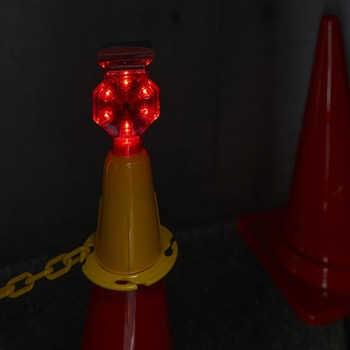 フラッシュ警告灯 コーン用アダプタ一体型 モノタロウ