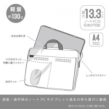 ノートパソコン軽量ケース ユートリム 極厚クッション付 SONIC(ソニック・文具)