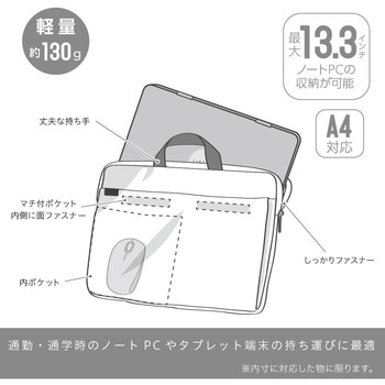 ノートパソコン軽量ケース ユートリム 極厚クッション付 SONIC(ソニック・文具)