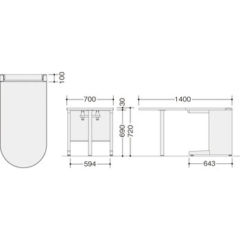 サイドデスク XEHH ナイキ