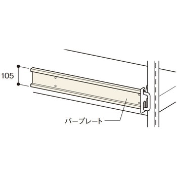 中量ラックGSN型用落下防止バープレート 扶桑金属工業