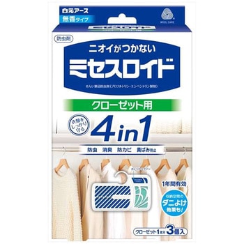 ミセスロイド クローゼット用 1年防虫 白元アース