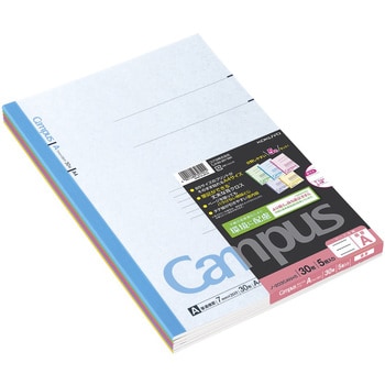 キャンパスノート(カラー表紙)5色パック(中横罫) コクヨ 綴じノート