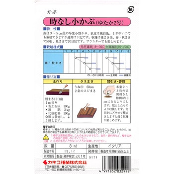 【タネ】時なし小かぶ カネコ種苗