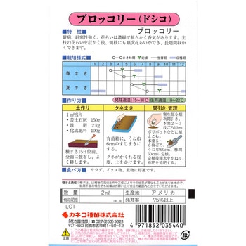 【タネ】ブロッコリー ドシコ カネコ種苗