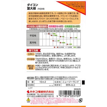 【タネ】葉大根 カネコ種苗